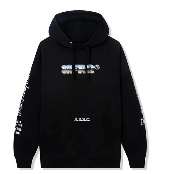 ASSC #FR2 X Magnetism Hoodie Black Sz XL Authentic Anti Social Social Club - Picture 1 of 7